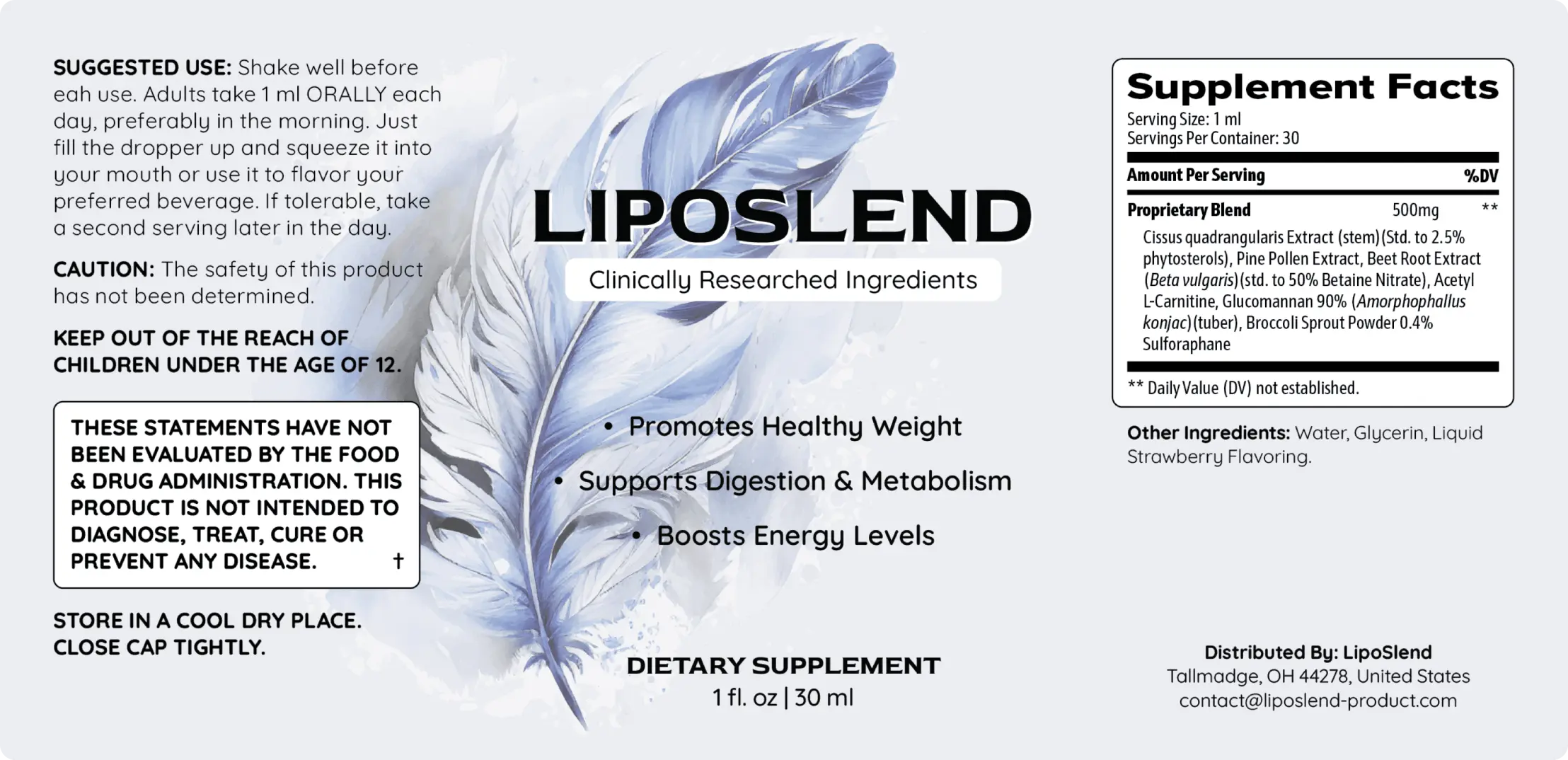 liposlend label